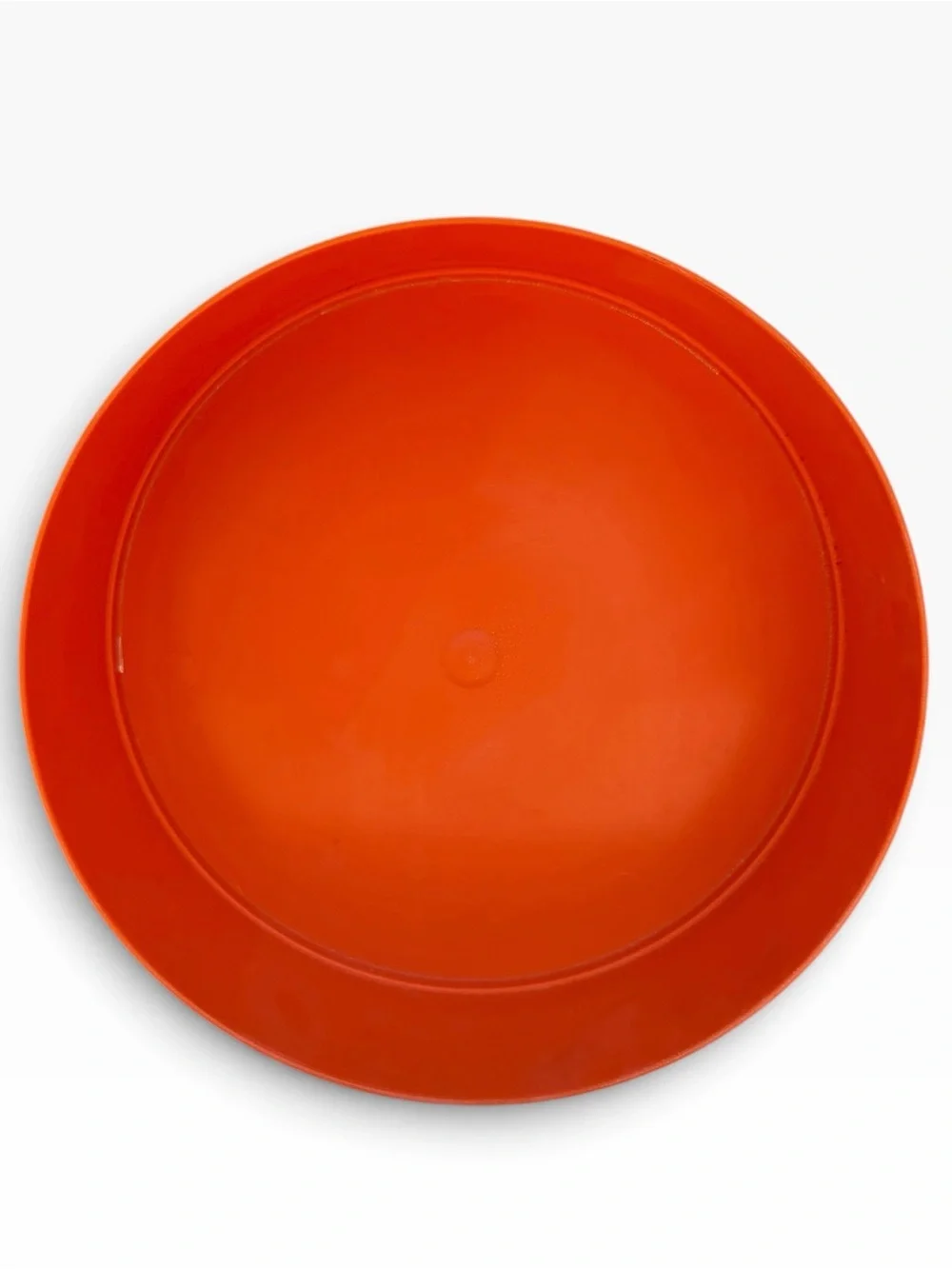 Vintage Orange Stackable Plastic Storage Container with Lid